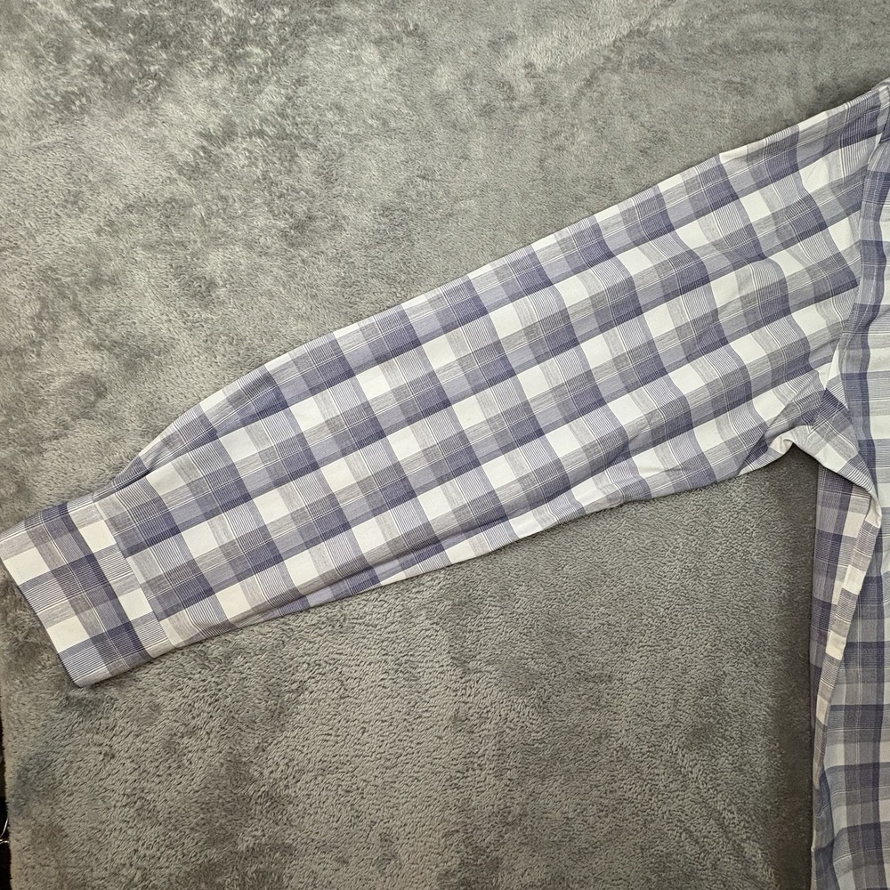 Egara Men's XL NWT Purple Plaid Non-Iron Slim Fit LS Dress Shirt SEE DESCRIPTION - Picture 9 of 16